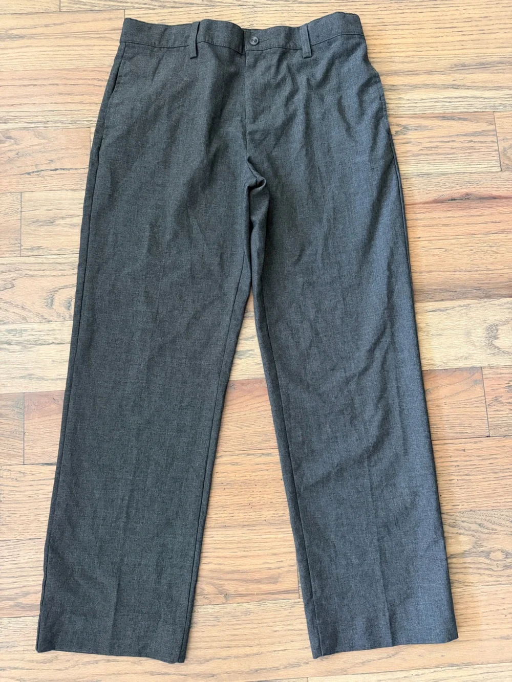 Boys Dark Gray Dress Pants - Classic Straight Fit